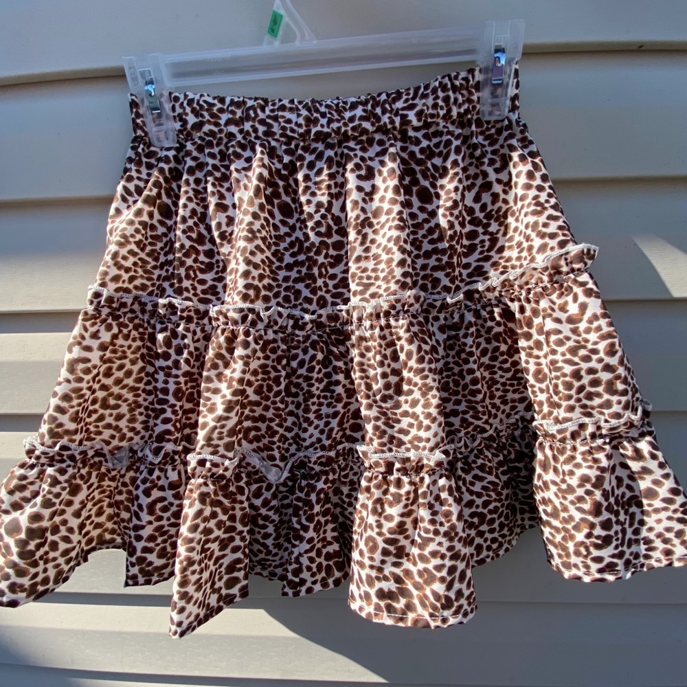 Cheetah Ruffle Skirt